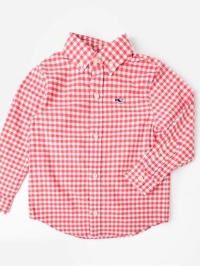 Vineyard Vines Boys' On-The-Go Brrr Gingham Button Down Shirt